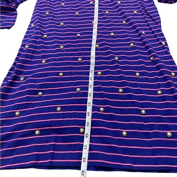 Lilly Pulitzer Pearl Beaded Cotton Striped Shift Dress - Picture 6 of 6